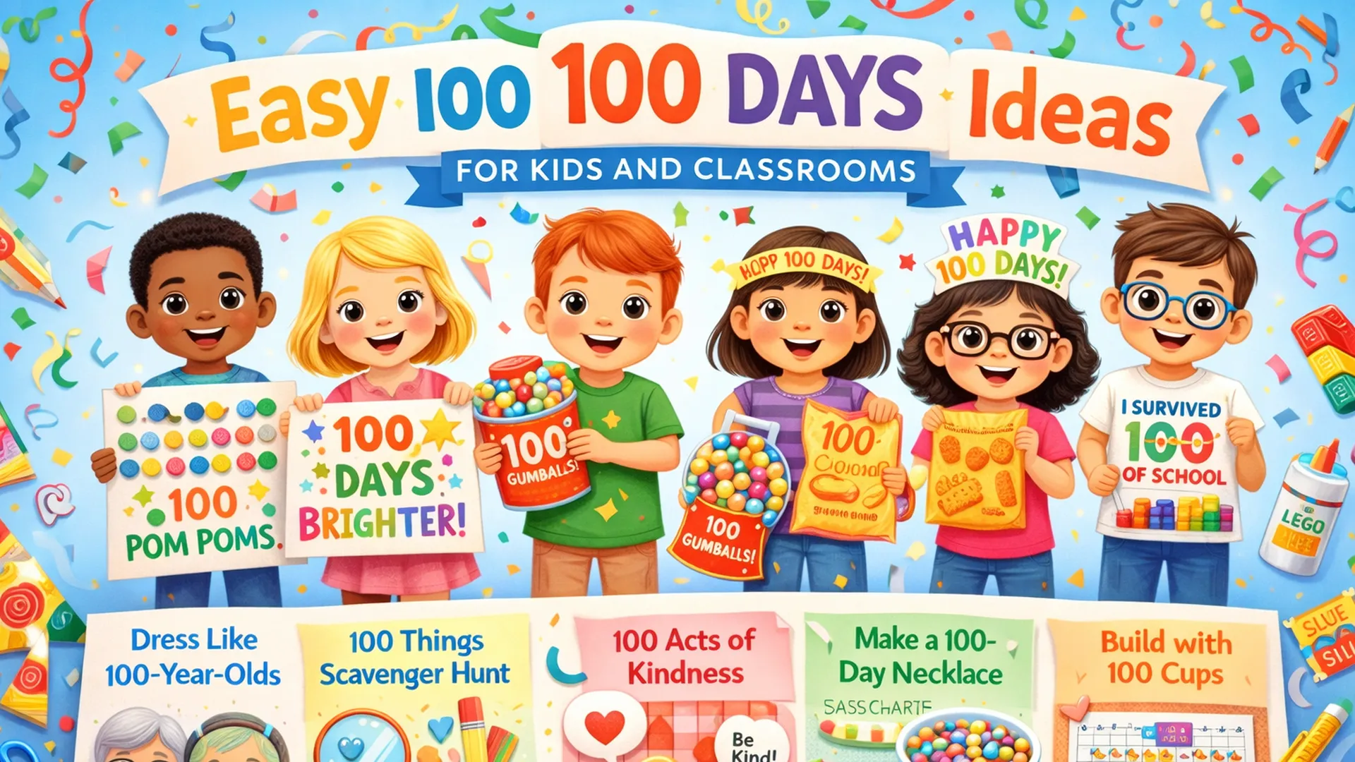 easy 100 days of school ideas