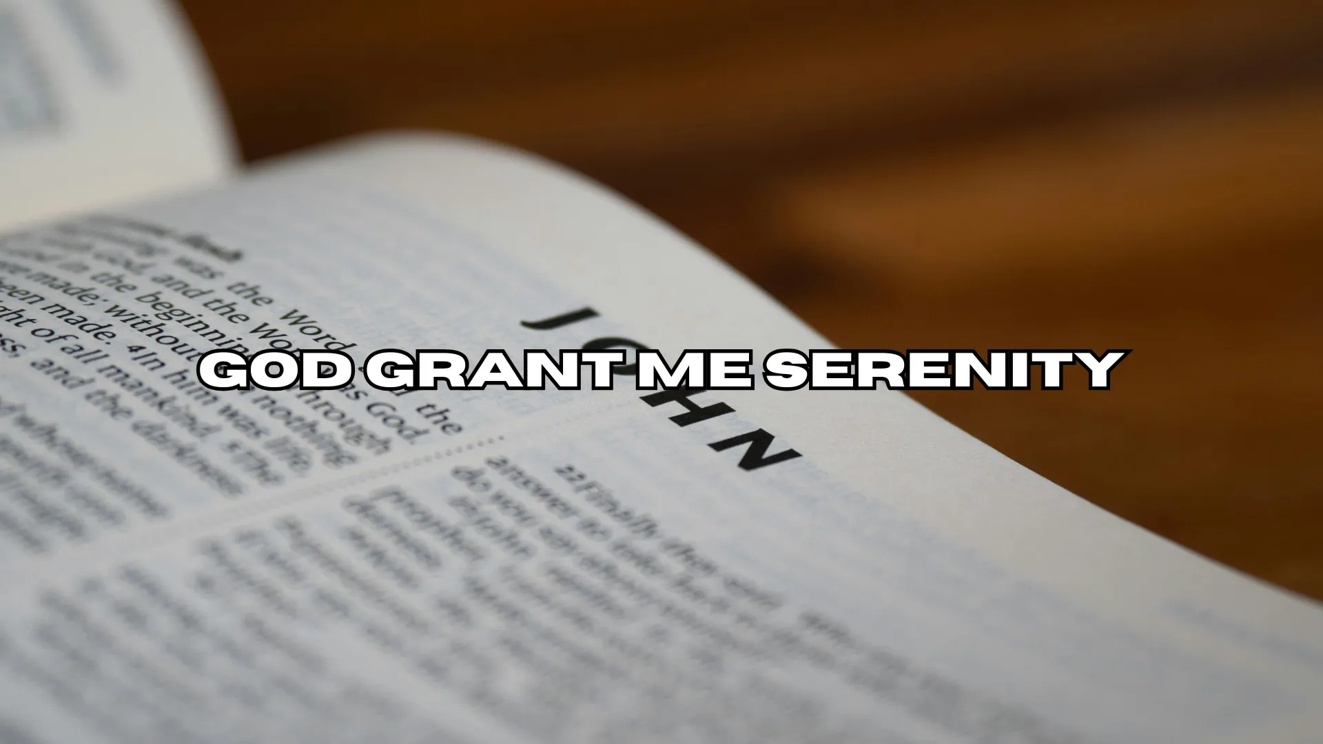 God Grant Me Serenity